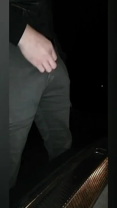 Very Horny Man Jerking off in the Rain Handsfree Cum - Soloxman