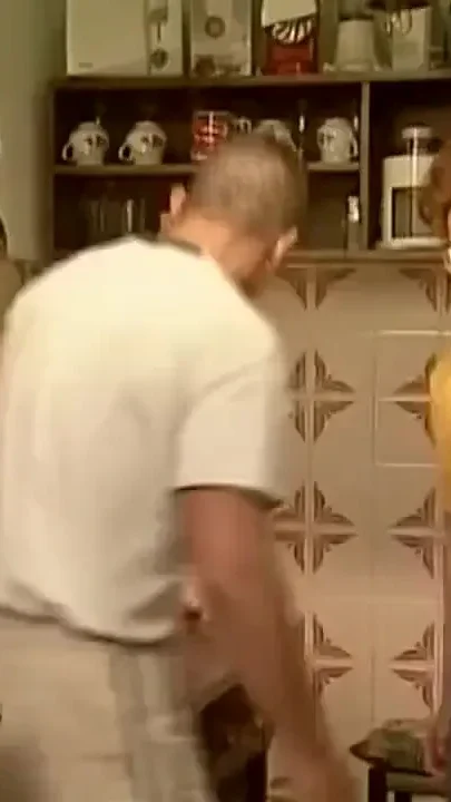 Granny hairy pussy fucking in the kitchen