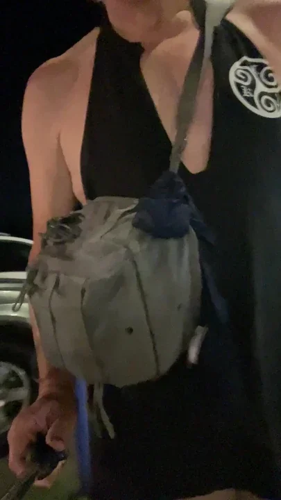 Sissy Slut Flashing on a busy street
