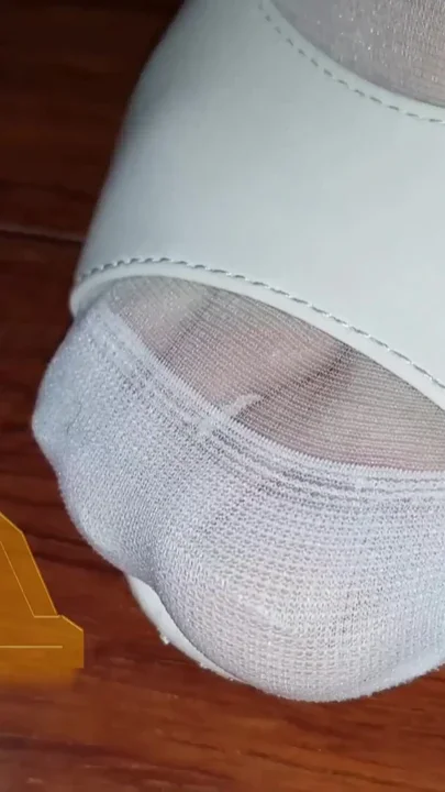 Dani Leg Wearing White Pantyhose and Sexy Highheels Cums Big
