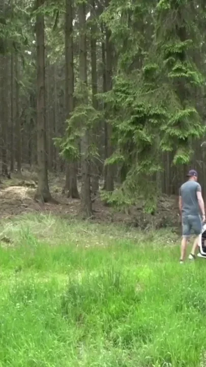 Stunning blonde with big boobs gets fucked hard outdoor