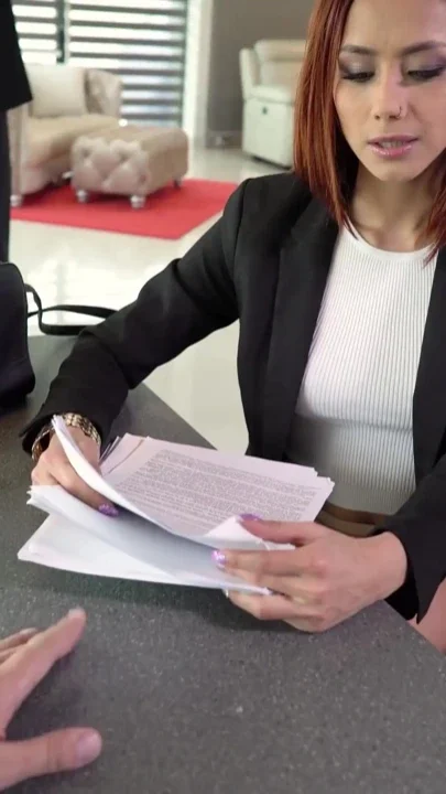 POV - Spit roasting horny lawyer babe Veronica Leal