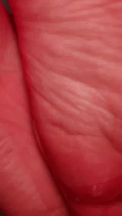 Lady in red stockings nylon footjob Clip 1