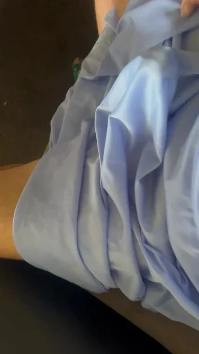 Having a play with my cock wearing some sexy blue lingerie and high heels