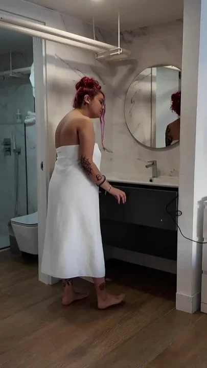 4K Towel Fetish Humping the Corner with Pillow and Furniture
