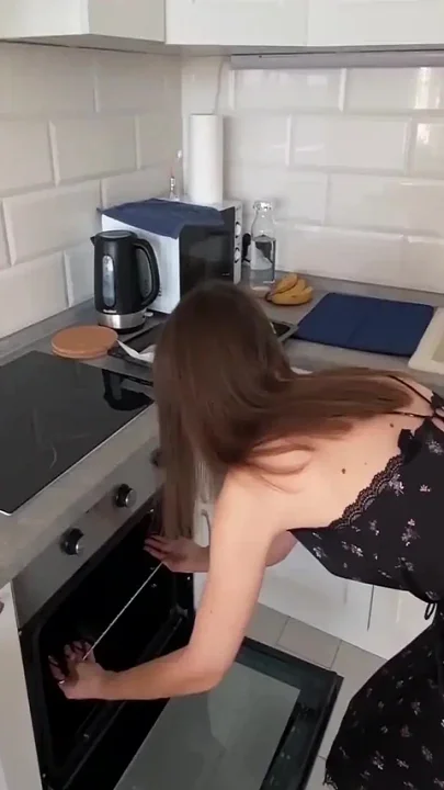 Neighbor Help Me I'm Stuck Fucking Hot Brunette and Filling Her Face With Cum