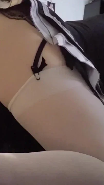 Sissy maid loves playing with her ass Clip 1