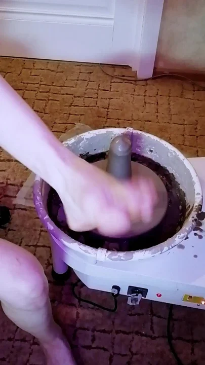 Muddy Toes Spinning Clay - Foot Fetish Pottery ASMR