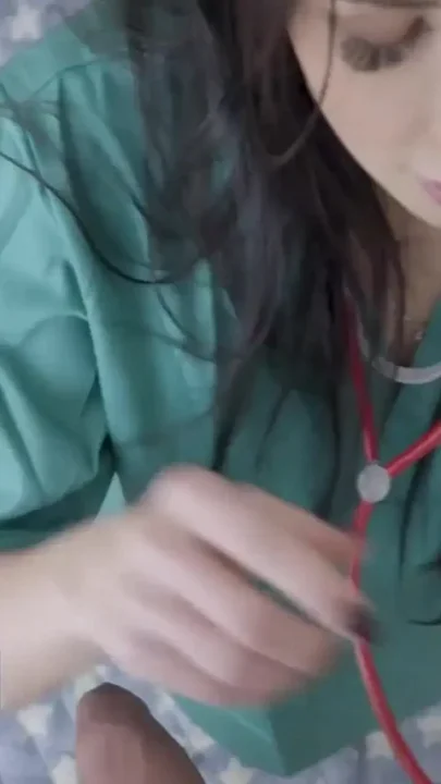 Hot MILF practice physical examination lessons with her stepson