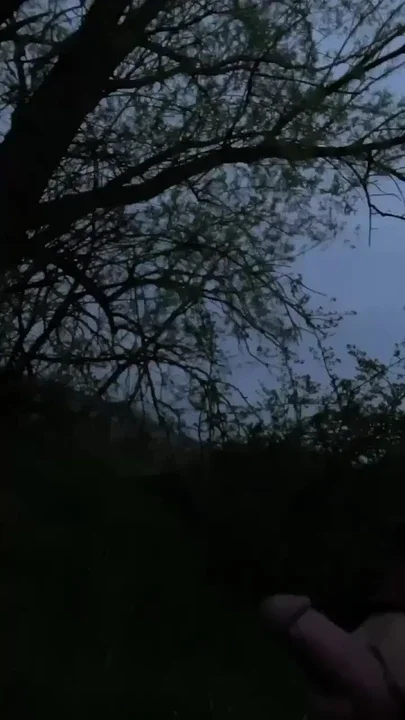 Cumshot at dusk