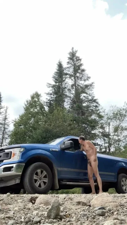 I drink my piss outdoors by my truck