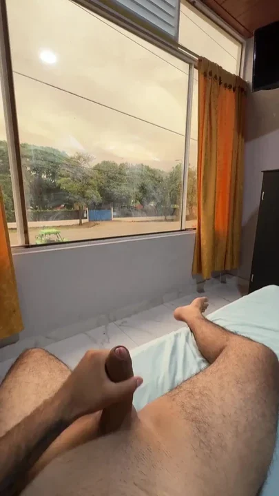 He Loves Jumping on My Cock While Everyone Walks by the Window