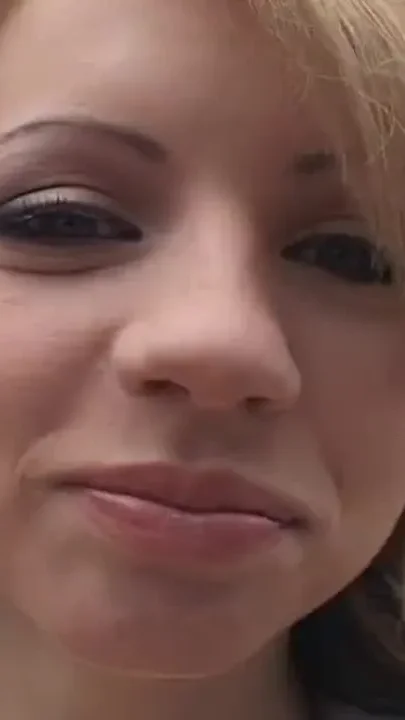 Skinny blonde sucks huge cocks then gets fucked to a mouth cumshot