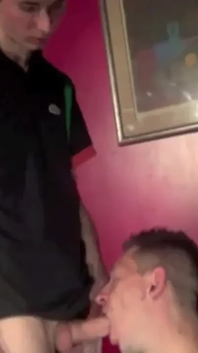 Sneaker humiliation by badboy in toilets
