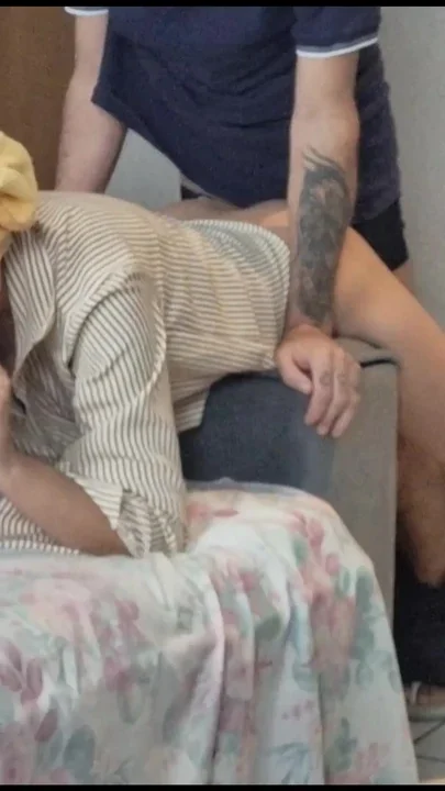 Married only in panties pranks a delivery man Clip 2
