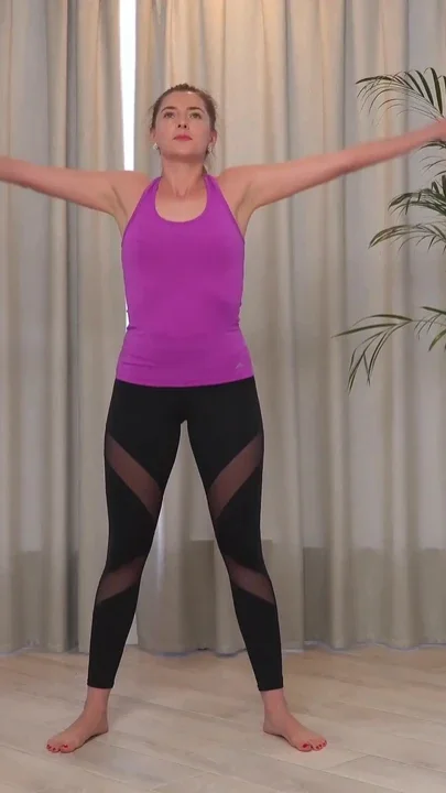 Flexi stepmom first time naked stretching