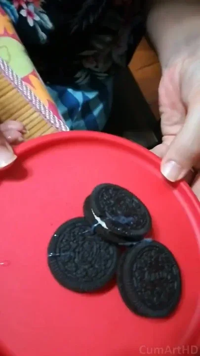Got milk Oreos and cum - Cum on food 1 Clip 1