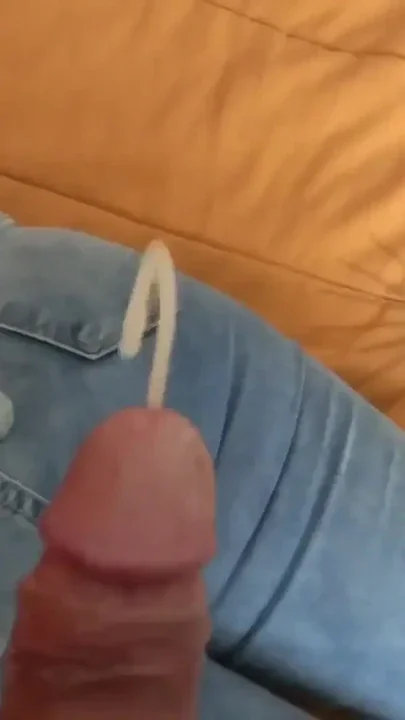 My best friend's husband gives me a big cumshot in my ass with the jean on Clip 2