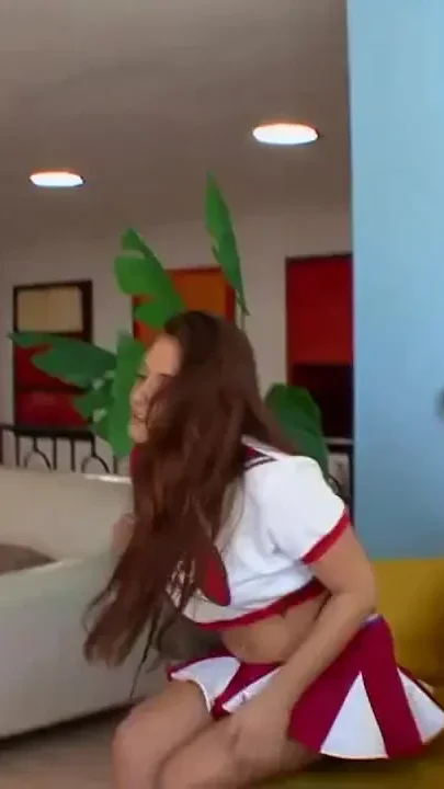 The cheerleader and the big old cock