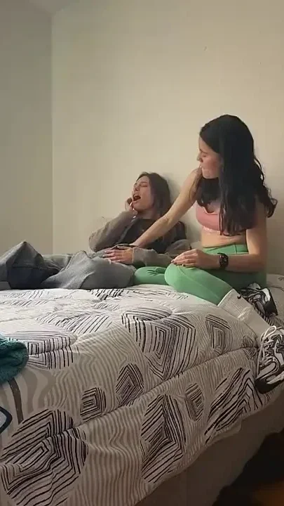 How Nice to Feel Your Vulva Over the Leggings and Then Touch Us to Come
