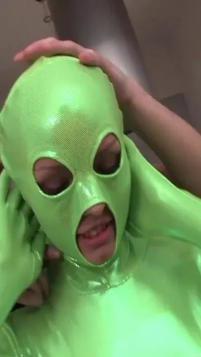 Babe in green costume fucked hard
