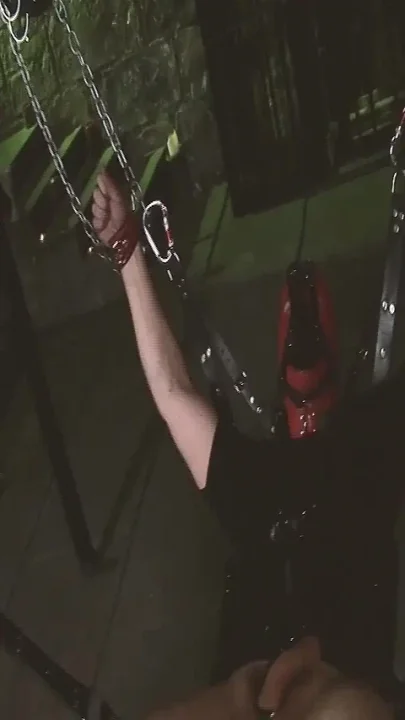Fetish Girls Scene-3brunette in Latex Lingerie Enjoys a Dildo and Her Tied-up