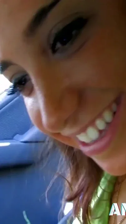 Cum in the mouth as tight brunette Carla Cruz drains his big cock