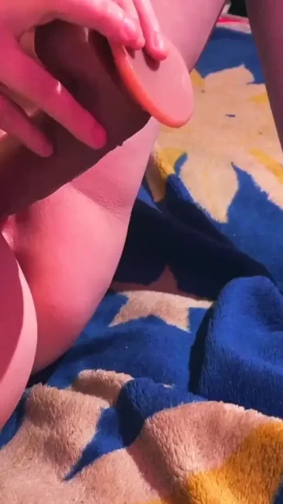 Beautiful girl masturbates her tight wet pussy