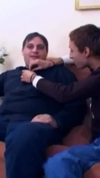 Fat man fucks young guy