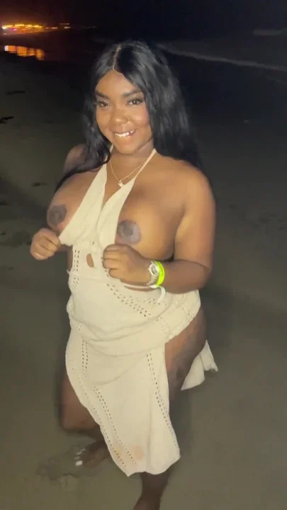 My stepsister seduces me and gives me a deepthroat blowjob on the beach Clip 1