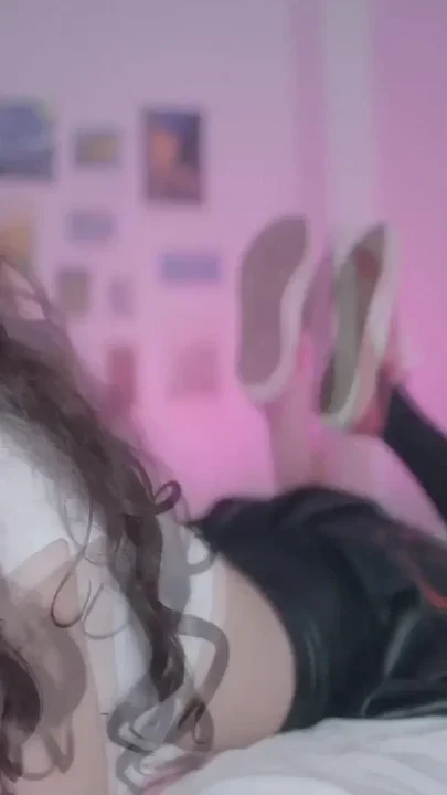 Asian Sissy in Fishnet & Lingerie Cumshot