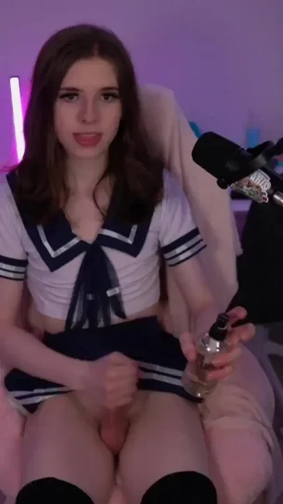 Cute femboy sailor jerks off Clip 1