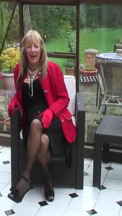 Horny British Granny Beverly Undresses & Masturbates in Front of the Window
