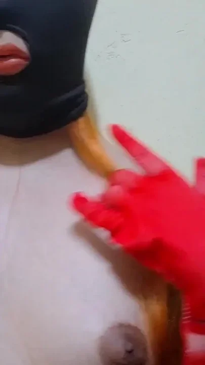 Big Tits Sissy with Asuka Cosplay Pumps and Punishes Her Puffy Nipples