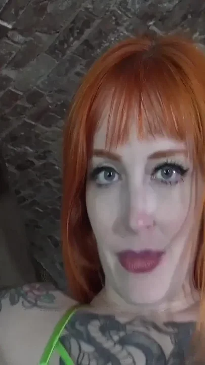 Tattooed Redhead Slut Gets a Vibrator Close to Her Moist Pussy