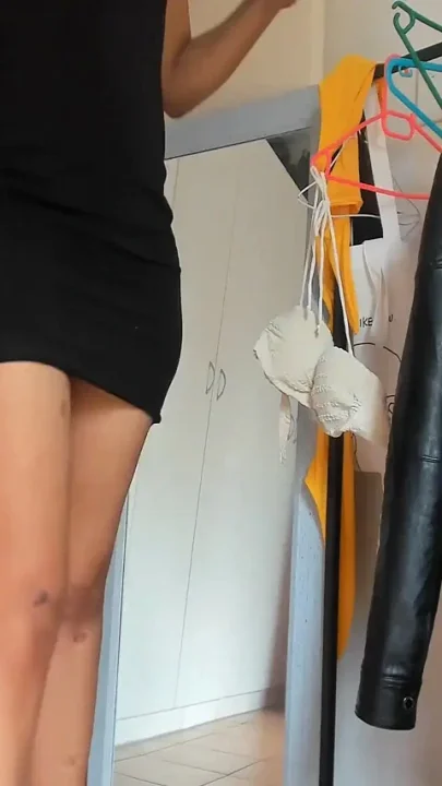 Trying on different panties