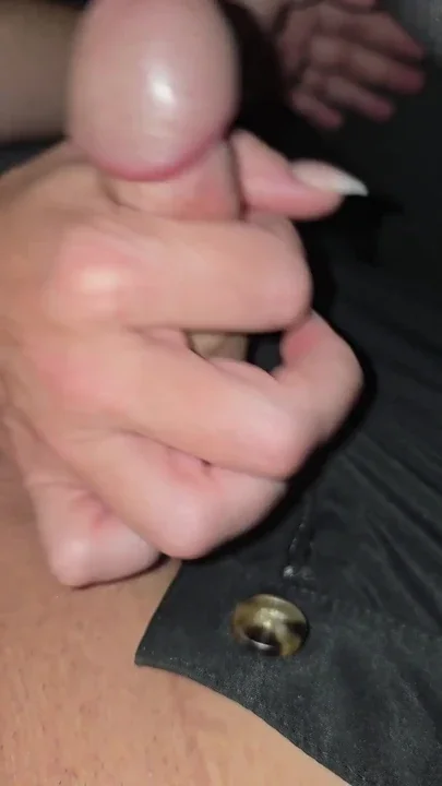 Handjob on the plane with people all around Clip 1