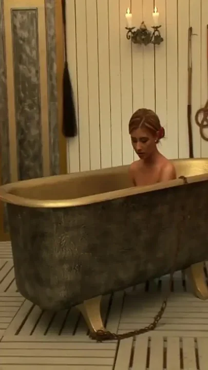 Under the lash - he spank her in bath after fucking