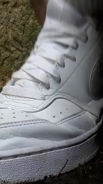 My Nike White Shoes and Socks