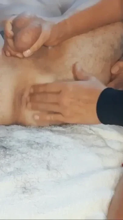 Shaving handjob and ballbusting me Clip 1