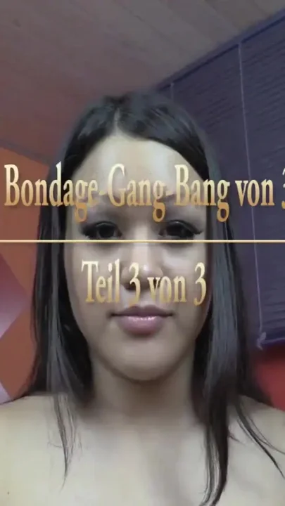 Jennifer 19 fucked in bondage gangbang by 3 guys - Part 3