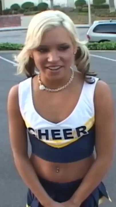Cute cheerleader gets picked up and slammed by hard cock