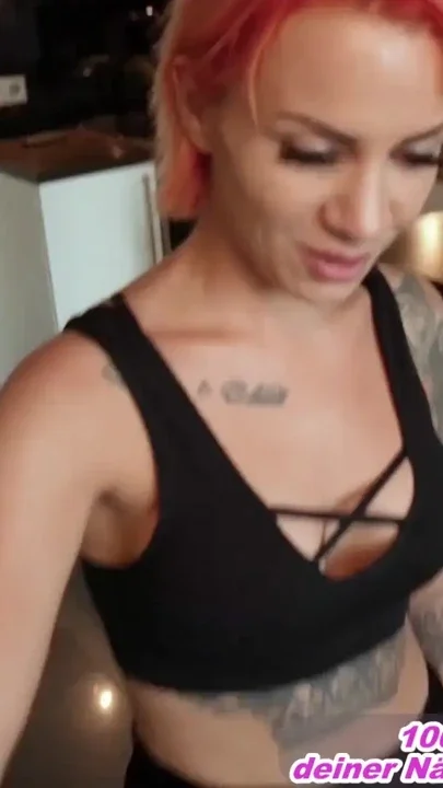 Skinny German redhead slut fucks users at her home POV Clip 1