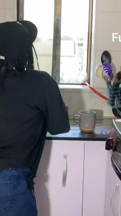 Step Dad Sneaked in to Fuck Wife Bestfriend Raw in the Kitchen