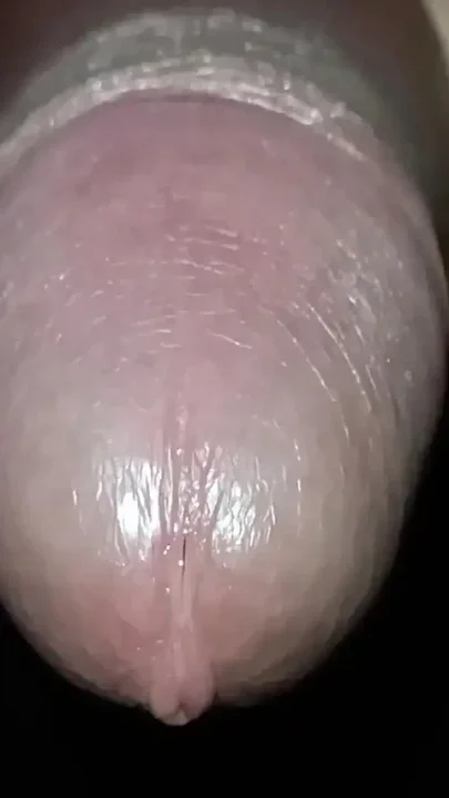 Close up - Foreskin Slides Back and Forth and Cumshot