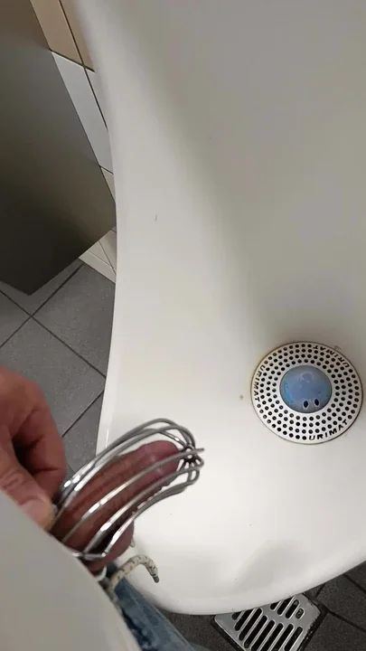 In the public toilet