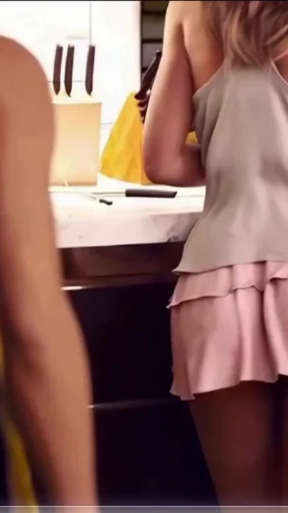 A Wife and Stepmother Real Fucking Boobs Massage in Kitchen