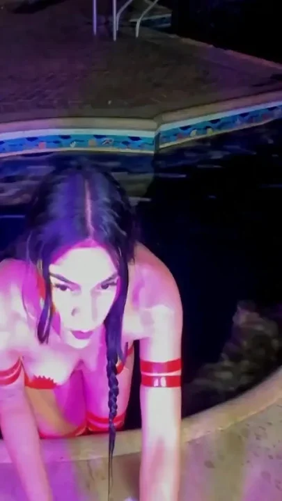 Latin Lesbians Put on a Great Show in a Pool