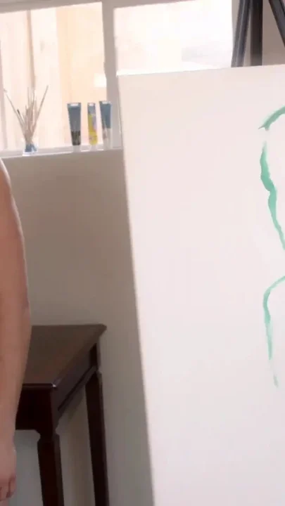 Paint tutor Cayden Stone fucks hot sexy model - NextDoor Studios