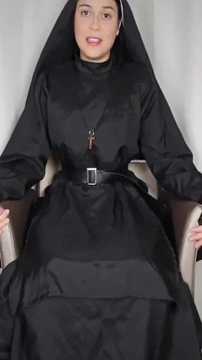 Horny Nun Worships Big Black Cock